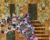 Treppenaufgang mit Blumenranke